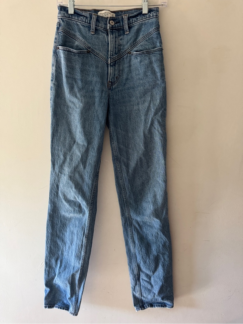 Abercrombie‎ & Fitch The 90s Straight Ultra High Rise Jeans Extra Long Size 0